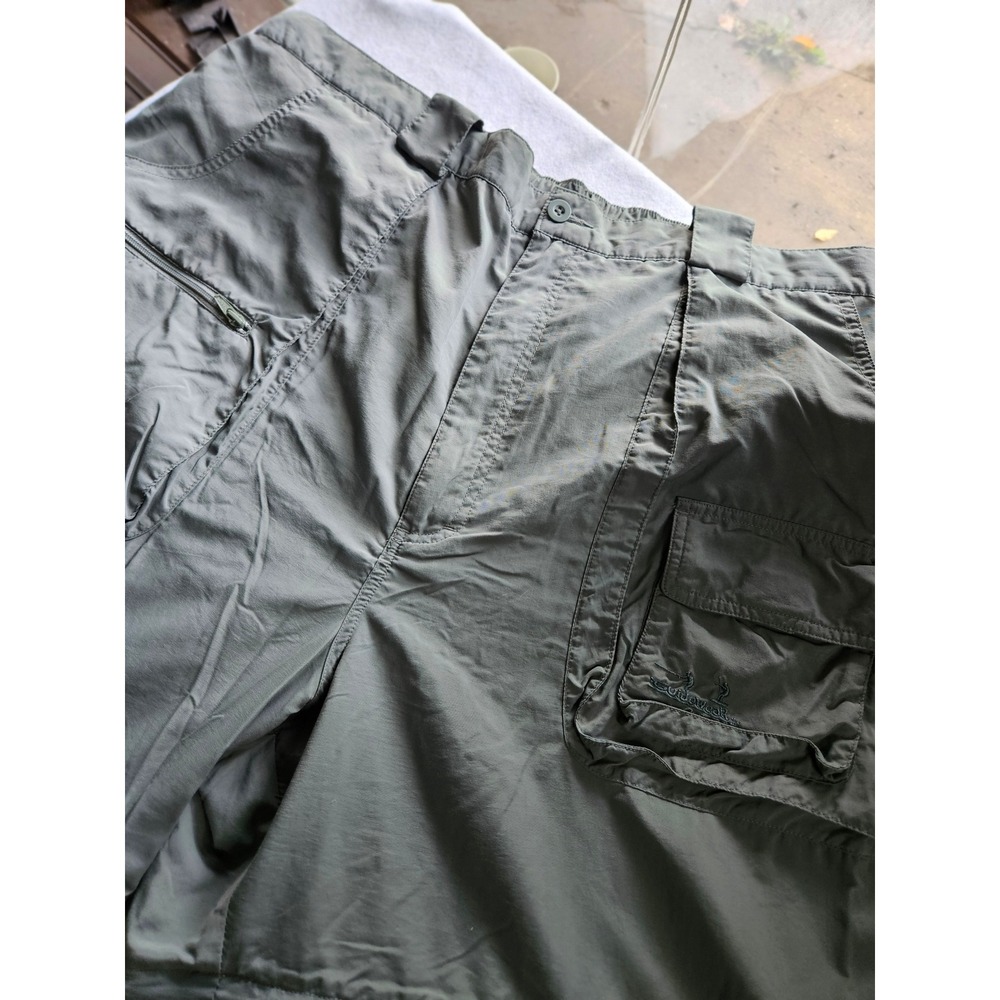 Cabelas Guidewear Convertible Zip Off Cargo Pants 2XL REG Khaki Hiking Fishing